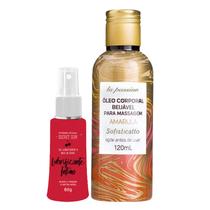 Lubrificante À Base De Água Secret Sexy + Óleo Massagem Beijável Sensual Amarula