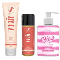 Lubrificante e Óleo MIVS e Creme Blow Girl Rosa Barbie KIT