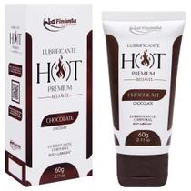 Lubrificante Hot Premium Corporal Beijável - Sabor Chocolate 60G - Mais vendido