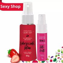 Lubrificante Íntimo A Base De Água Secret Sexy + Calda Bejável Secret Sexy Tutti Frutti