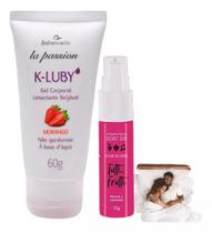 Lubrificante K-Luby Morango + Calda Bejável Secret Sexy Tutti Frutti