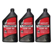 Lubrificante Mercury 10w30 Motores V4 E V6 1 Litro Kit Com 3 Litros Lubrificante Mercury 10w30 Motores V4 E V6 1 Litro Kit Com 3 Litros