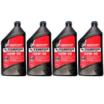 Lubrificante Mercury 10w30 Motores V4 E V6 1 Litro Kit Com 4 litros Lubrificante Mercury 10w30 Motores V4 E V6 1 Litro Kit Com 4 litros