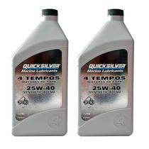 Lubrificante Quicksilver 25w40 4 Tempos 1 Litro Kit Com 2 Litros