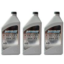 Lubrificante Quicksilver 25w40 4 Tempos 1 Litro Kit Com 3 Litros