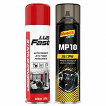Lubrificante Silicone Spray MP10 300ml e Lub Fast Desengripante Protetor Multiuso Lubrificante Silicone Spray MP10 300ml e Lub Fast Desengripante Protetor Multiuso