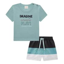 Luc Boo Conjunto Camiseta Manga Curta e Bermuda Nylon Verde Luc Boo Conjunto Camiseta Manga Curta e Bermuda Nylon Verde