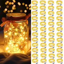 Luces de cadena AIKEI 48 unidades 7 pies 20 LED impermeables blanco cálido