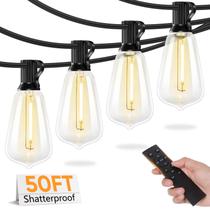Luces de Cadena Brightever 15 Bombillas 15m con Control Remoto y Regulable para Exterior