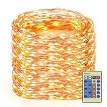Luces de Cadena Decute 50m 500 LED Hilo de Cobre Blanco Cálido