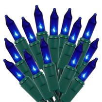 Luces de cadena LJLNION 150 mini azules 10 m incandescentes 120 V