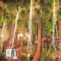 Luces de Cadena SHUKAN 4 Paquetes 220 LED Blanco Cálido Impermeables