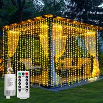 Luces de Cortina QLIRJAD 3x3m 300 LED Batería Impermeables