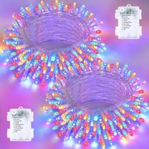 Luces de Cuerda BOSSERN Paquete de 2, 20 m, 200 LED Multicolor a Batería