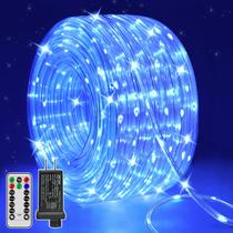 Luces de Cuerda LED Ccinny 15 m para Exterior con Control Remoto 8 Modos Azul