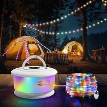 Luces de Cuerda para Camping TOHETO Mejoradas Retráctiles RGB 10 m