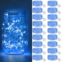 Luces de hadas btfarm 20 LED a pila, 2.1 m, paquete de 18, azul Luces de hadas btfarm 20 LED a pila, 2.1 m, paquete de 18, azul