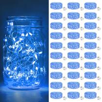 Luces de Hadas btfarm a Batería 7 pies 20 LED Azul Paquete de 30 Luces de Hadas btfarm a Batería 7 pies 20 LED Azul Paquete de 30