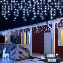 Luces de Navidad Nielfoi 20 metros 640 LED Carámbano Blanco para Exterior Luces de Navidad Nielfoi 20 metros 640 LED Carámbano Blanco para Exterior