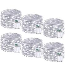 Luces Decorativas BOSSERN Paquete de 6, 6 metros, 60 LED Blanco Frío con Temporizador