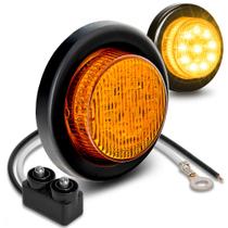 Luces laterales de posición led redondas ámbar de 2" para vehículos