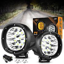 Luces LED Offroad Auxbeam de 4 pulgadas 90W Redondas 9000LM 2 piezas Luces LED Offroad Auxbeam de 4 pulgadas 90W Redondas 9000LM 2 piezas