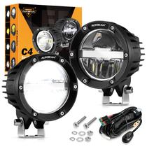 Luces LED Offroad Auxbeam Redondas de 4 pulgadas 100W con Arnés de Cableado
