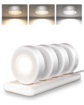 Luces LED Puck EZVALO recargables 2.5" paquete de 4 con 3 colores