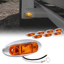 Luces Marcadoras para Remolque TRUE MODS LED de 2.5" Ámbar con Bisel Cromado Luces Marcadoras para Remolque TRUE MODS LED de 2.5" Ámbar con Bisel Cromado