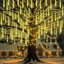 Luces Navideñas para Exteriores Adecorty 8 Tubos 192 LED Blanco Cálido