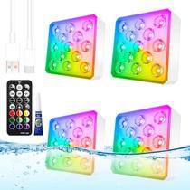 Luces para Piscina LOFTEK Recargables 13 LEDs Impermeables Paquete de 4