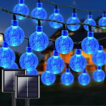 LUCES SOLARES DE CADENA LORRYTE PAQUETE DE 2 CON 100 LED, 19.5 m, AZUL LUCES SOLARES DE CADENA LORRYTE PAQUETE DE 2 CON 100 LED, 19.5 m, AZUL