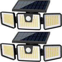 Luces Solares de Exterior AmeriTop 2 Paquetes con 3 Cabezas LED IP65 Luces Solares de Exterior AmeriTop 2 Paquetes con 3 Cabezas LED IP65
