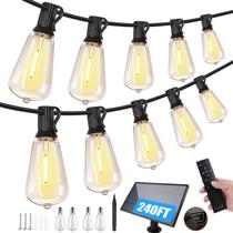 Luces solares en cadena Bdrofn de 73 m, impermeables, control remoto, 80 LED