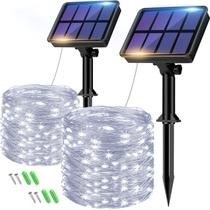 Luces solares en cadena btfarm 2 paquetes 160 LED 20m impermeables Luces solares en cadena btfarm 2 paquetes 160 LED 20m impermeables
