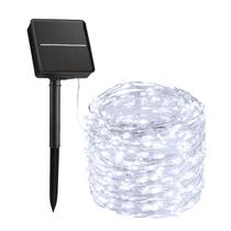 Luces solares en cadena Minetom 10 m 100 LED Blanco Puro 8 Modos Luces solares en cadena Minetom 10 m 100 LED Blanco Puro 8 Modos