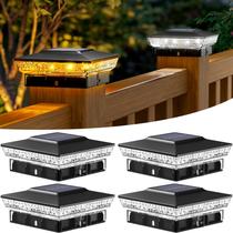 Luces Solares para Capuchones de Poste btfarm 4x4 con 16 LED, 13x13x6 cm, IP64