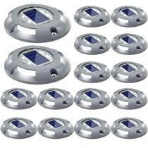 Luces Solares para Deck SIEDiNLAR para Muelle y Entrada LED Paquete de 16 Blancas