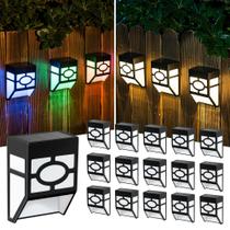 Luces Solares para Deck SOLPEX Paquete de 16 Unidades RGB Blanco Cálido para Exterior