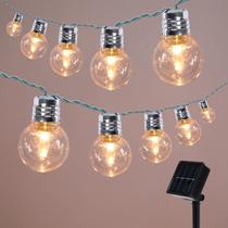 Luces solares para exteriores en cadena Afirst 15 m con 15 bombillas LED