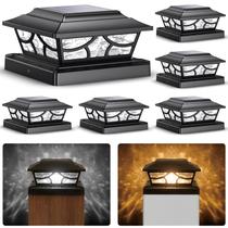 Luces Solares para Poste SIEDiNLAR 4 Modos Blanco Cálido y Frío