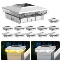 Luces Solares para Postes KEILAIMO Paquete de 12 IP65 Impermeables Luz Cálida/Fría Luces Solares para Postes KEILAIMO Paquete de 12 IP65 Impermeables Luz Cálida/Fría