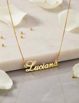 Luciana colar de nome folheado a ouro 18k