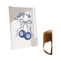 Lucky Me Cherry Heart No. Pôster De Arte De Parede Em Lona Com Tema De Cartas De Baralho E Bola 8