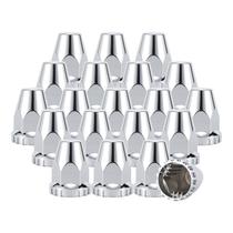 Lug Nut Covers Push-On para caminhões, 33 mm, cromo, ABS, pacote com 20 Lug Nut Covers Push-On para caminhões, 33 mm, cromo, ABS, pacote com 20