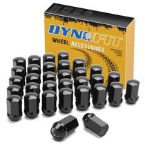 Lug Nuts Dynofit M14x1.5 32 unidades preto cromado com 4,5 cm de altura