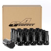 Lug Nuts GA Supply 1/2-20, preto, 48 mm de altura, 17 mm, pacote hexagonal com 20