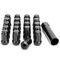 Lug Nuts glorider 1/2-20 Spline, 20 unidades para Jeep Wrangler Black Lug Nuts glorider 1/2-20 Spline, 20 unidades para Jeep Wrangler Black