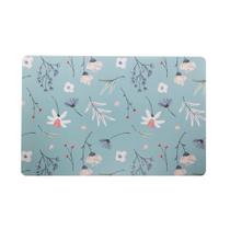 Lugar Americano 2 Peças Plástico Flores Folhas 43 x 28 -Lyor
