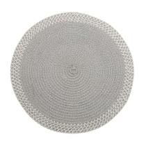 Lugar Americano 38Cm Diam Branco E Preto Tressed - F9-25776 - Rojemac